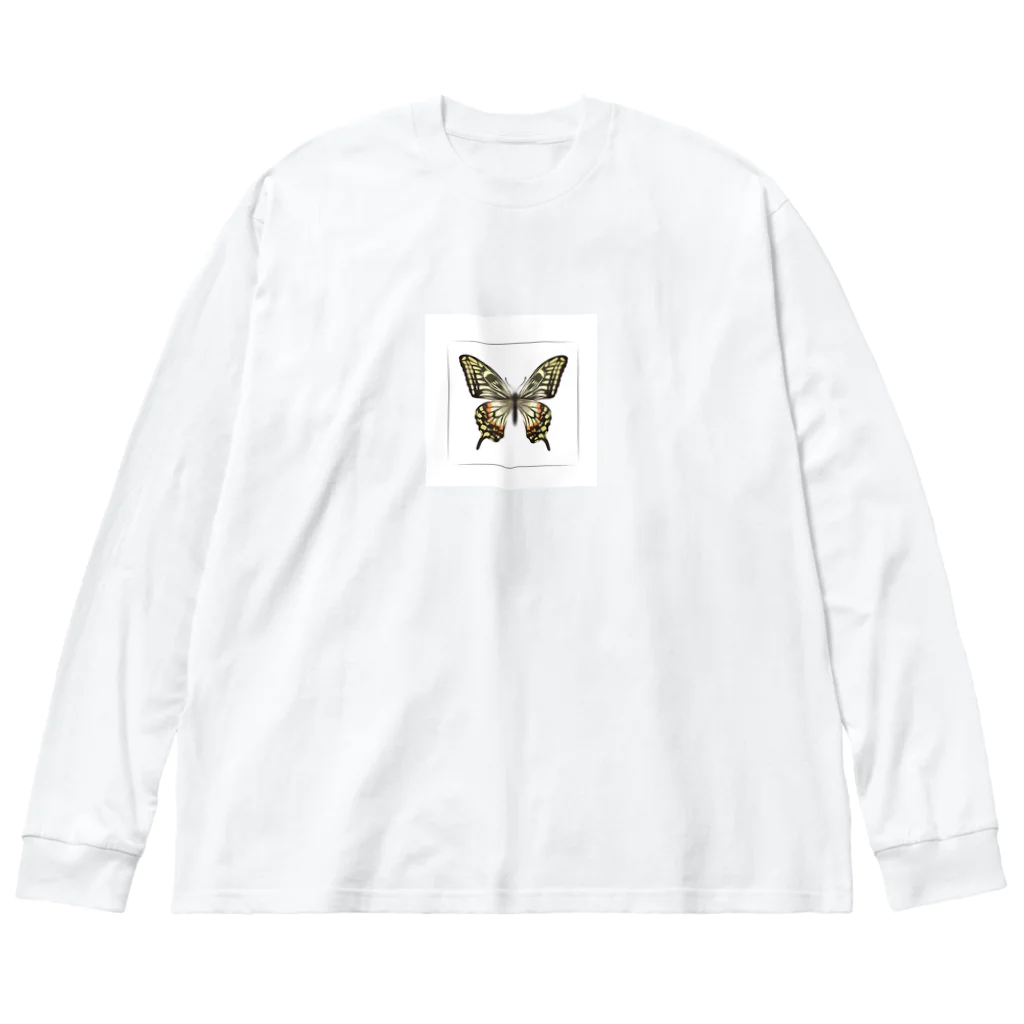 希望の燕尾蝶 ビッグシルエットロングスリーブTシャツ
