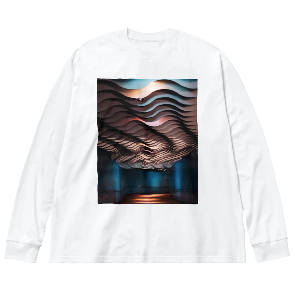 yohakuyaのiyoboya_kaikan　#Tシャツのよはくを埋める Big Long Sleeve T-Shirt