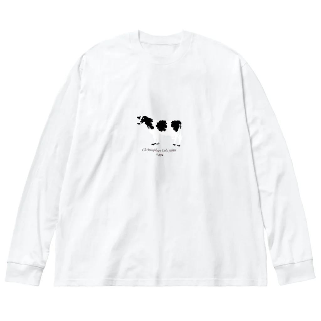 cow farmのChristopher Columbus　cow  ビッグシルエットロングスリーブTシャツ