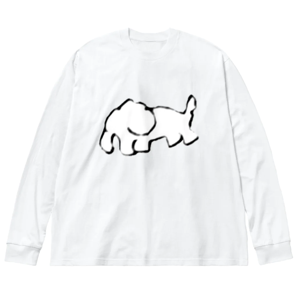 ムムムムンのゾウ ビッグシルエットロングスリーブTシャツ