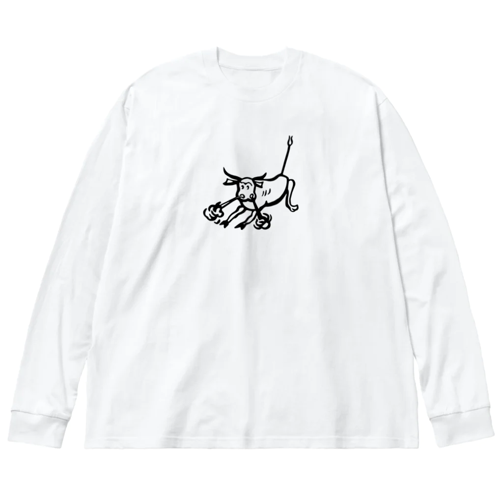 stereovisionの荒ぶる雄牛（Snorting Bull） ビッグシルエットロングスリーブTシャツ