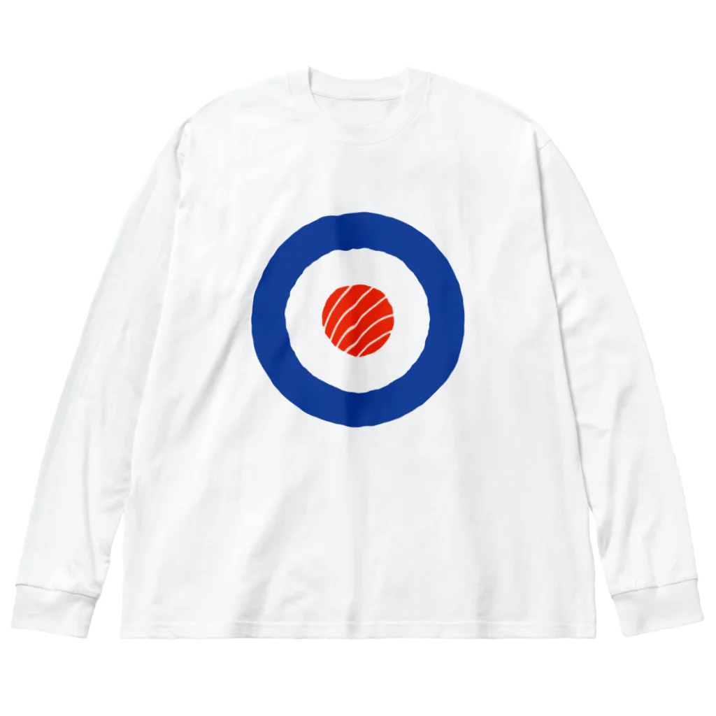 9bdesignのスシ・ターゲット Target Sushi Roll Roundel ビッグシルエットロングスリーブTシャツ