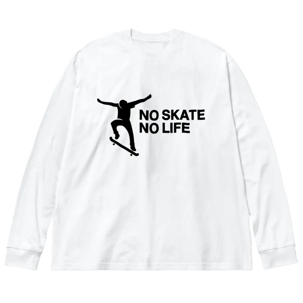 DRIPPEDのNO SKATE NO LIFE 黒ロゴ ビッグシルエットロングスリーブTシャツ