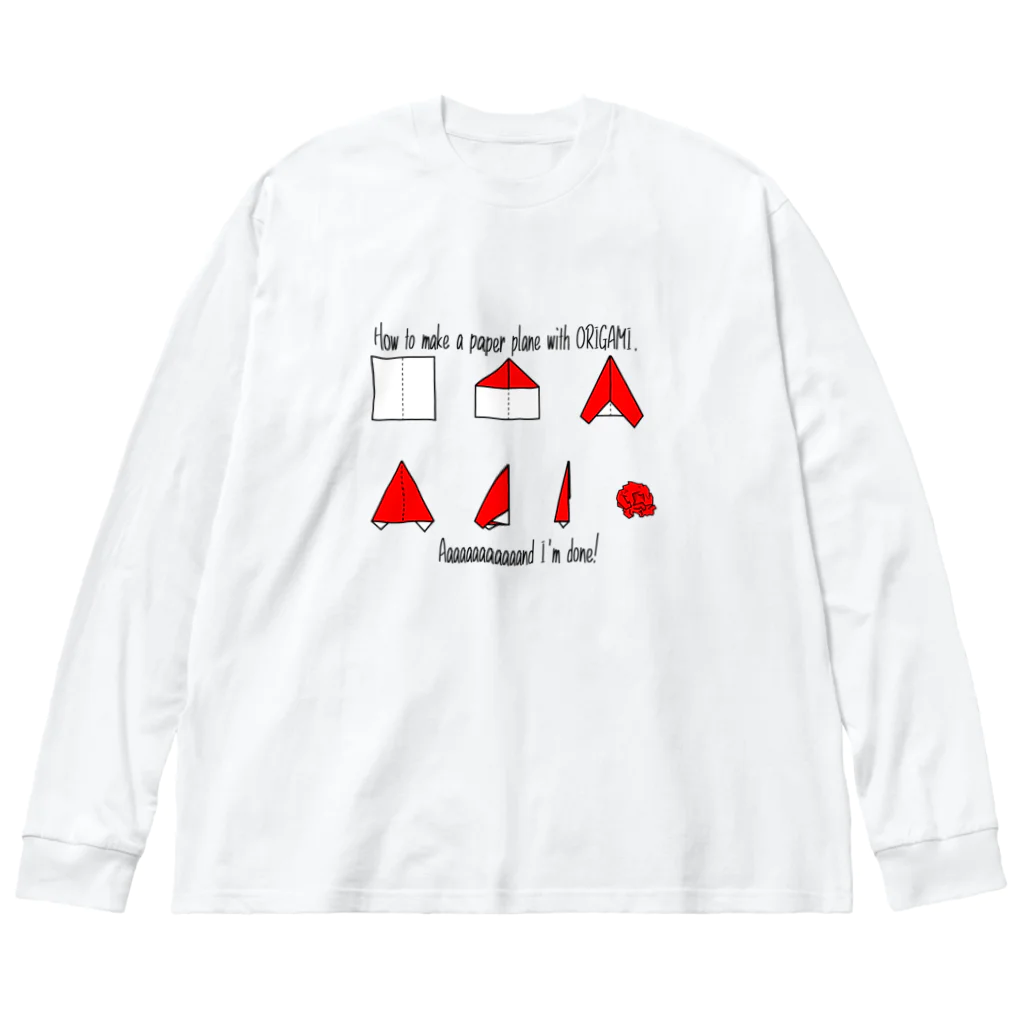 Coi_Galleryの最後で諦める折り紙 Big Long Sleeve T-Shirt