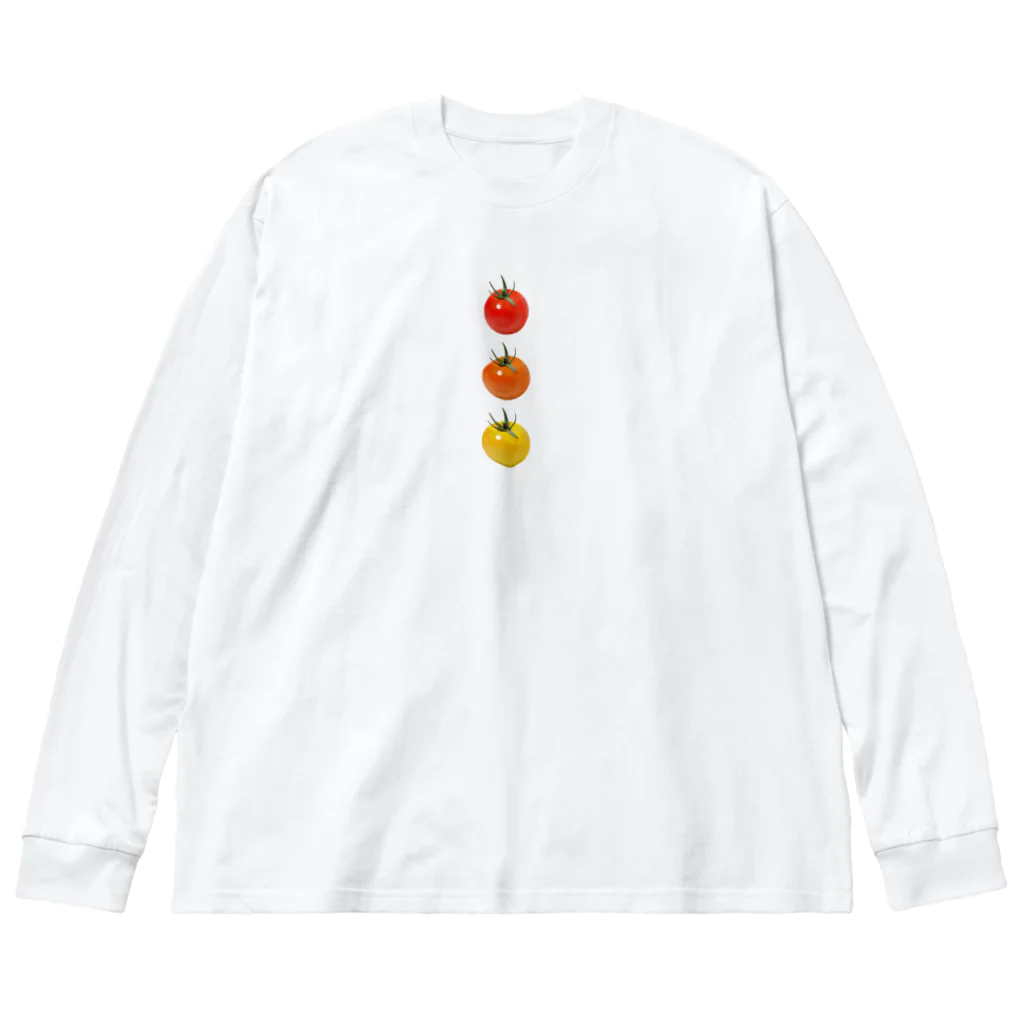 かえるのてぶくろのミニトマト3兄弟 Big Long Sleeve T-Shirt