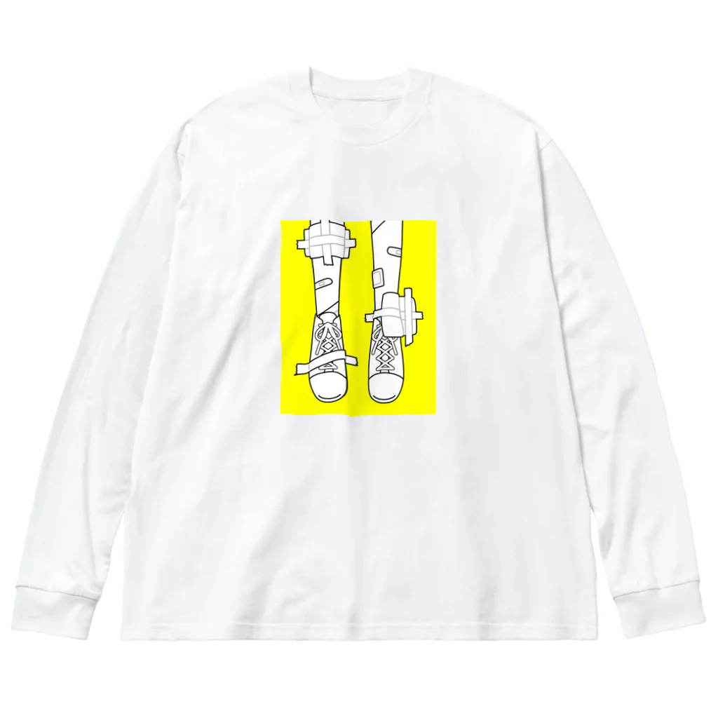 soratoの暴力に程近い白 ビッグシルエットロングスリーブTシャツ