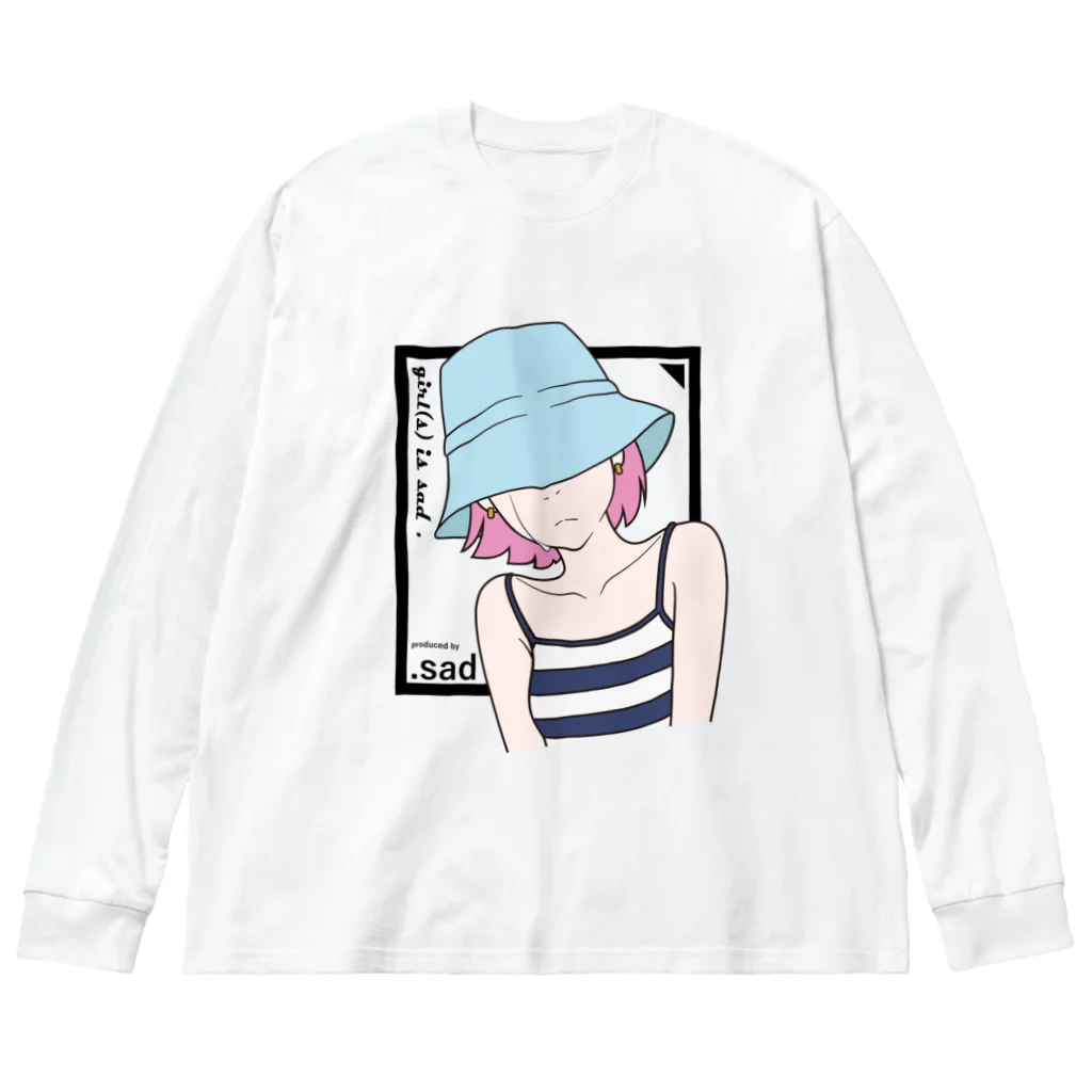 dot_sad_productsのgirl(s) is sad. Big Long Sleeve T-Shirt