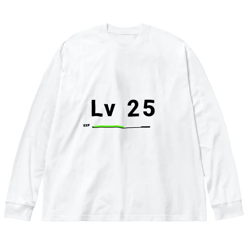 歯車デザインのレベル25 Big Long Sleeve T-Shirt