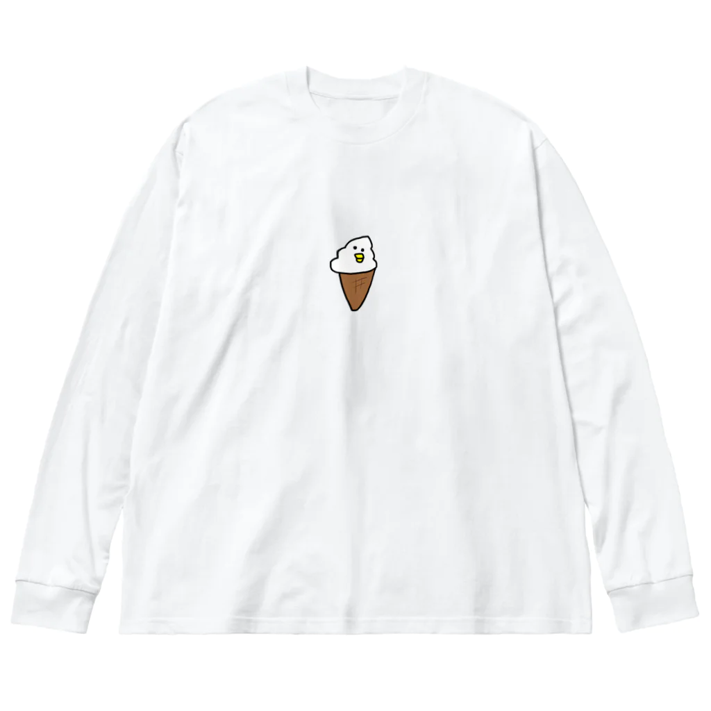 こんぶのソフトクリームなへんげんじざいくん ビッグシルエットロングスリーブTシャツ