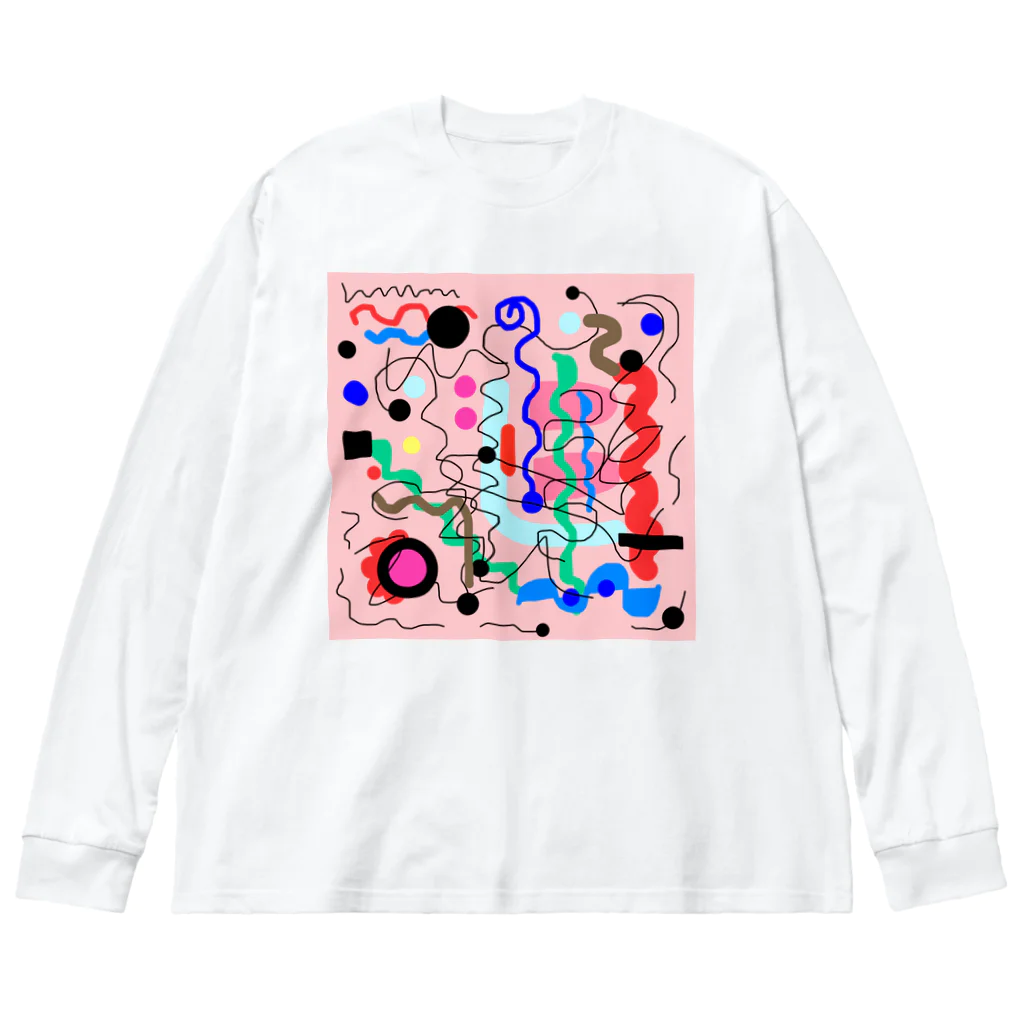 ユーモアガレージ🎈のおしゃれ模様❸ Big Long Sleeve T-Shirt