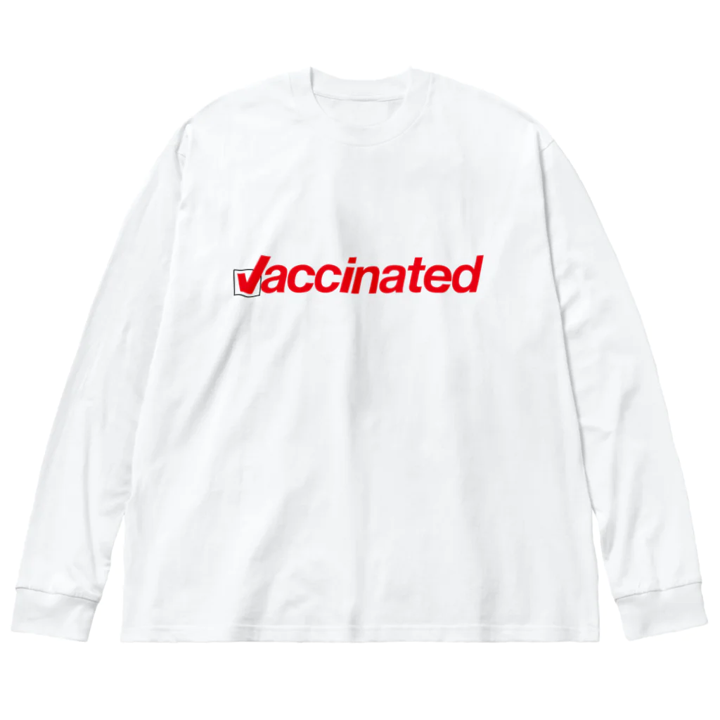 Life of heArtのVaccinated／新型コロンウイルス・ワクチン接種済み Big Long Sleeve T-Shirt