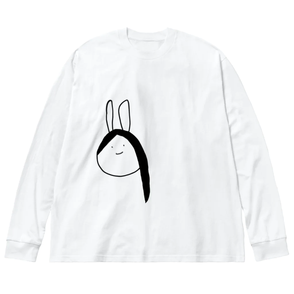 LONGE ANIMALSのろんげうさぎ ビッグシルエットロングスリーブTシャツ