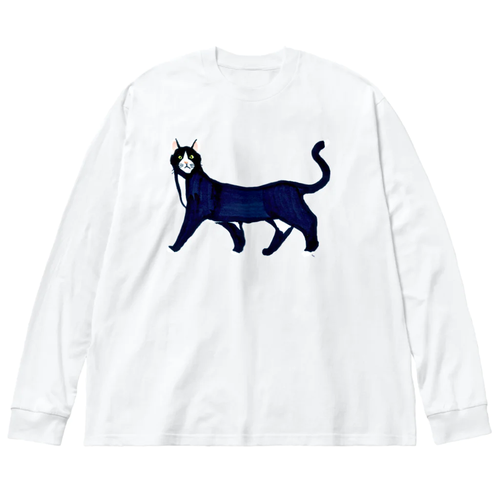 segasworksのハチワレねこ Big Long Sleeve T-Shirt