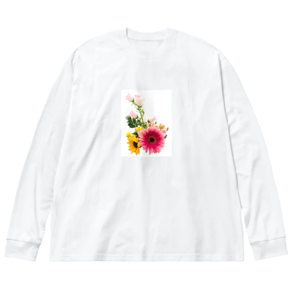 happ1のFlower ビッグシルエットロングスリーブTシャツ