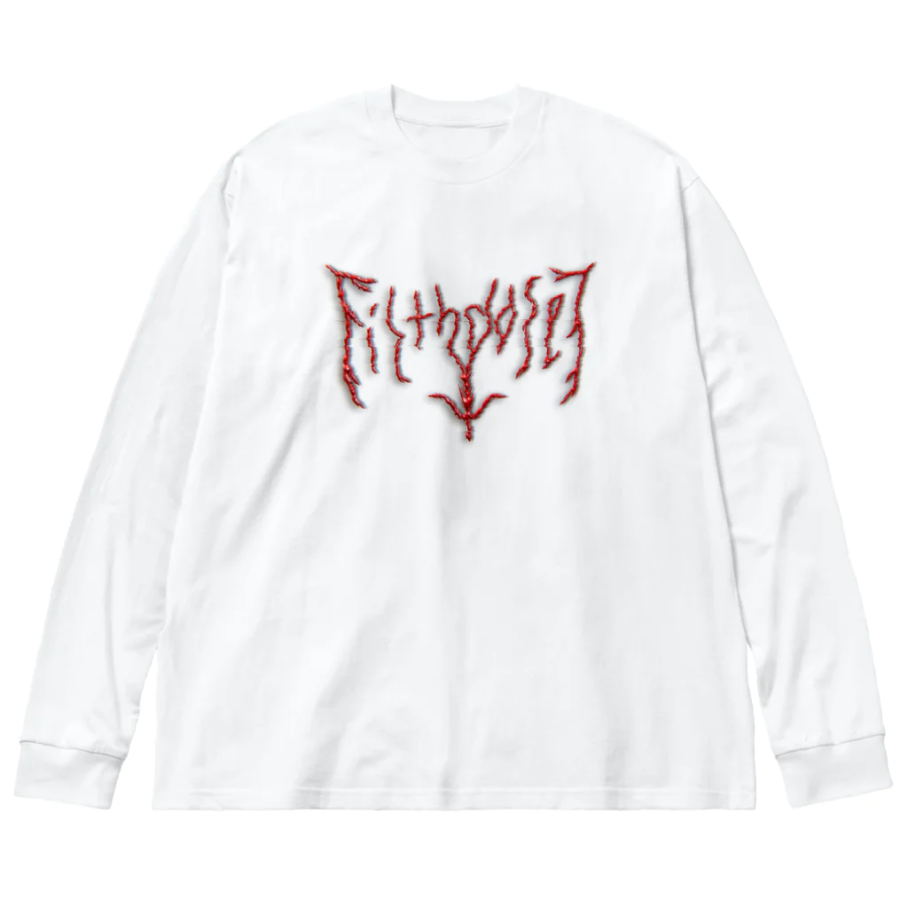 Filth_Closetのsimple af logo glitch ビッグシルエットロングスリーブTシャツ