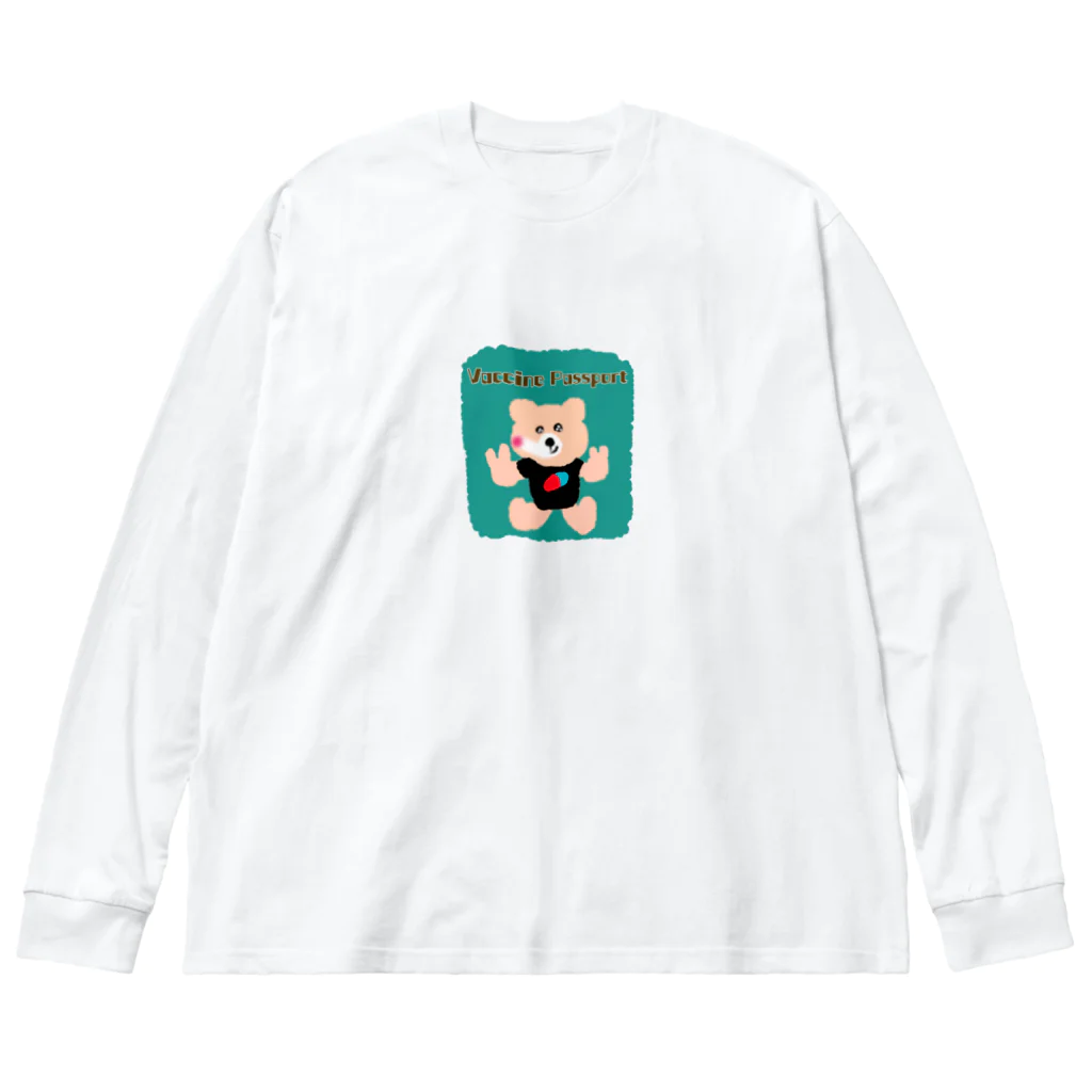 アケジの可愛いもの沢山のショップのワクチンパスポート（  Vaccine Passport）アイテム Big Long Sleeve T-Shirt