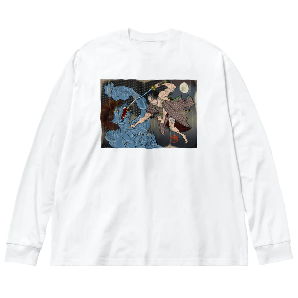 nidan-illustrationの"武者絵" 1-#1 ビッグシルエットロングスリーブTシャツ