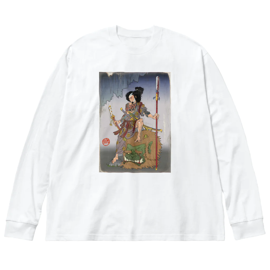 nidan-illustrationの"武者絵" 2-#1 ビッグシルエットロングスリーブTシャツ