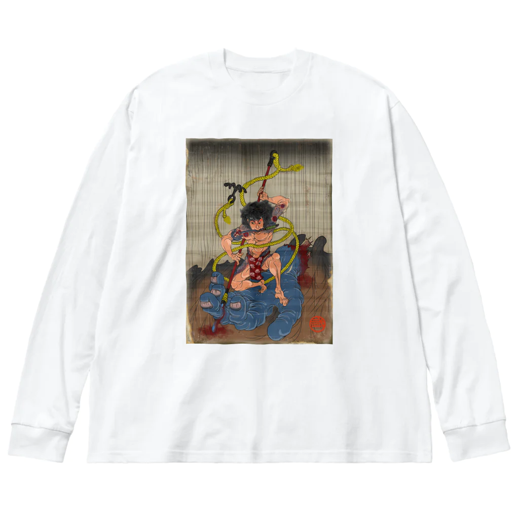 nidan-illustrationの"武者絵" 3-#1 Big Long Sleeve T-Shirt