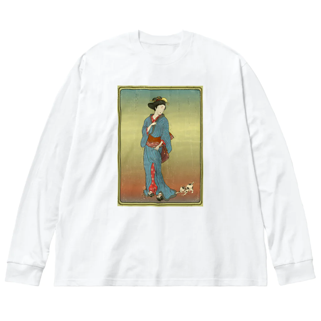 nidan-illustrationの"美人画" 1-#1 Big Long Sleeve T-Shirt