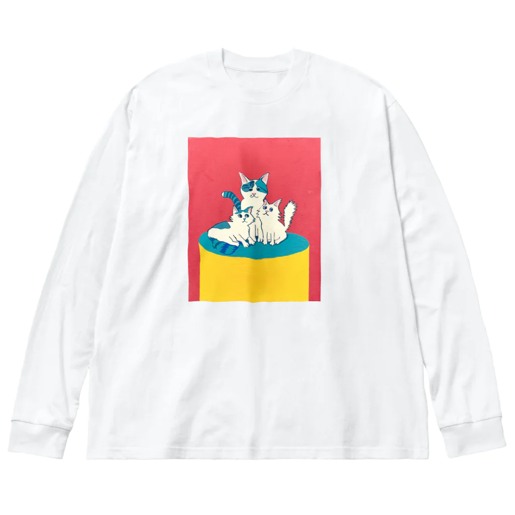 oxygenの猫遊亭一門 Big Long Sleeve T-Shirt