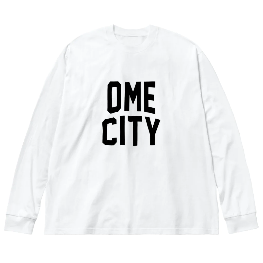 JIMOTOE Wear Local Japanの青梅市 OME CITY ロゴブラック ビッグシルエットロングスリーブTシャツ