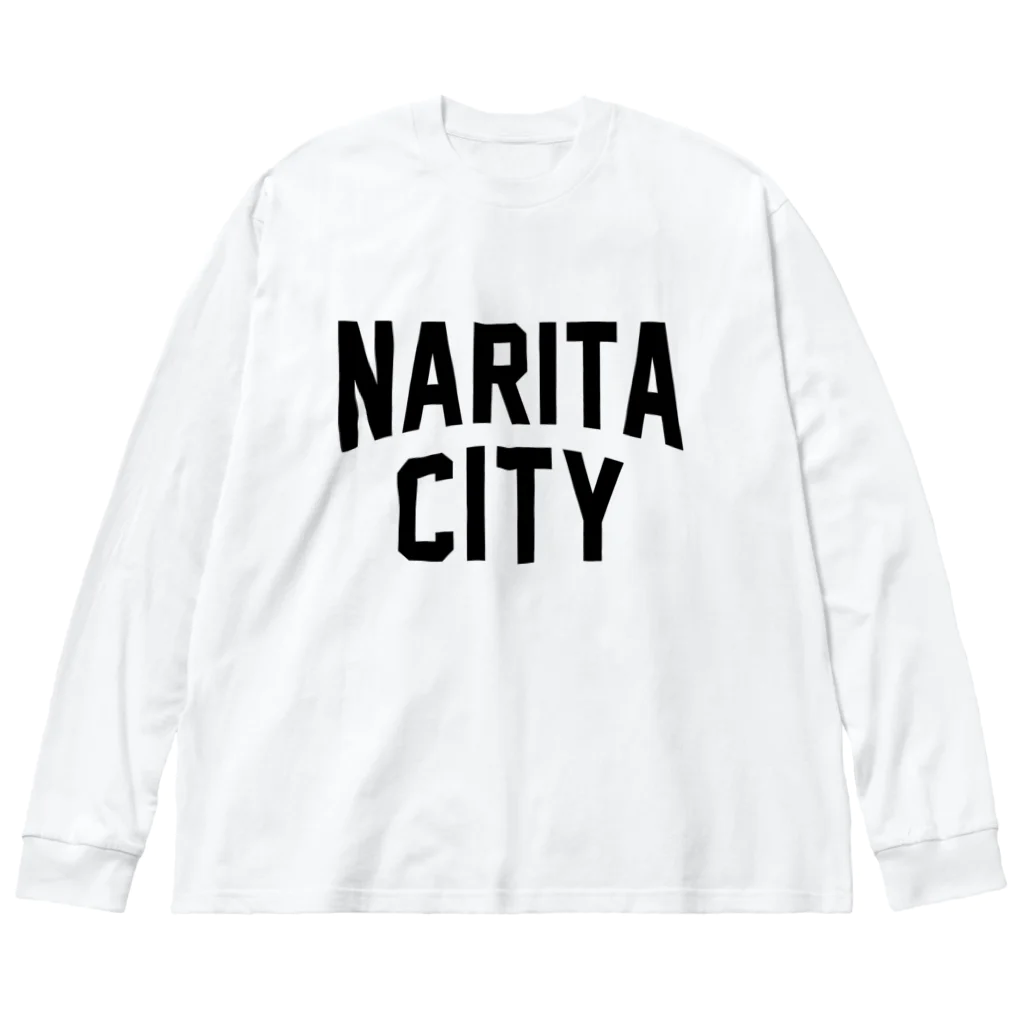 JIMOTOE Wear Local Japanの成田市 NARITA CITY ロゴブラック ビッグシルエットロングスリーブTシャツ