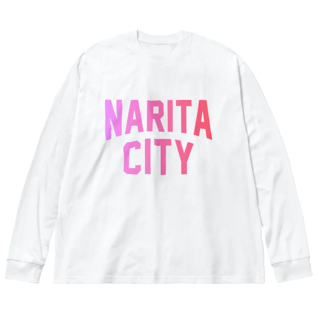 JIMOTOE Wear Local Japanの成田市 NARITA CITY ロゴピンク Big Long Sleeve T-Shirt