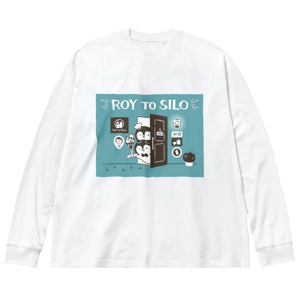 RoytoSilo🐧歌舞伎町 夜パフェ屋のロイトシロ　ひょっこりペンギンさん。カラー Big Long Sleeve T-Shirt