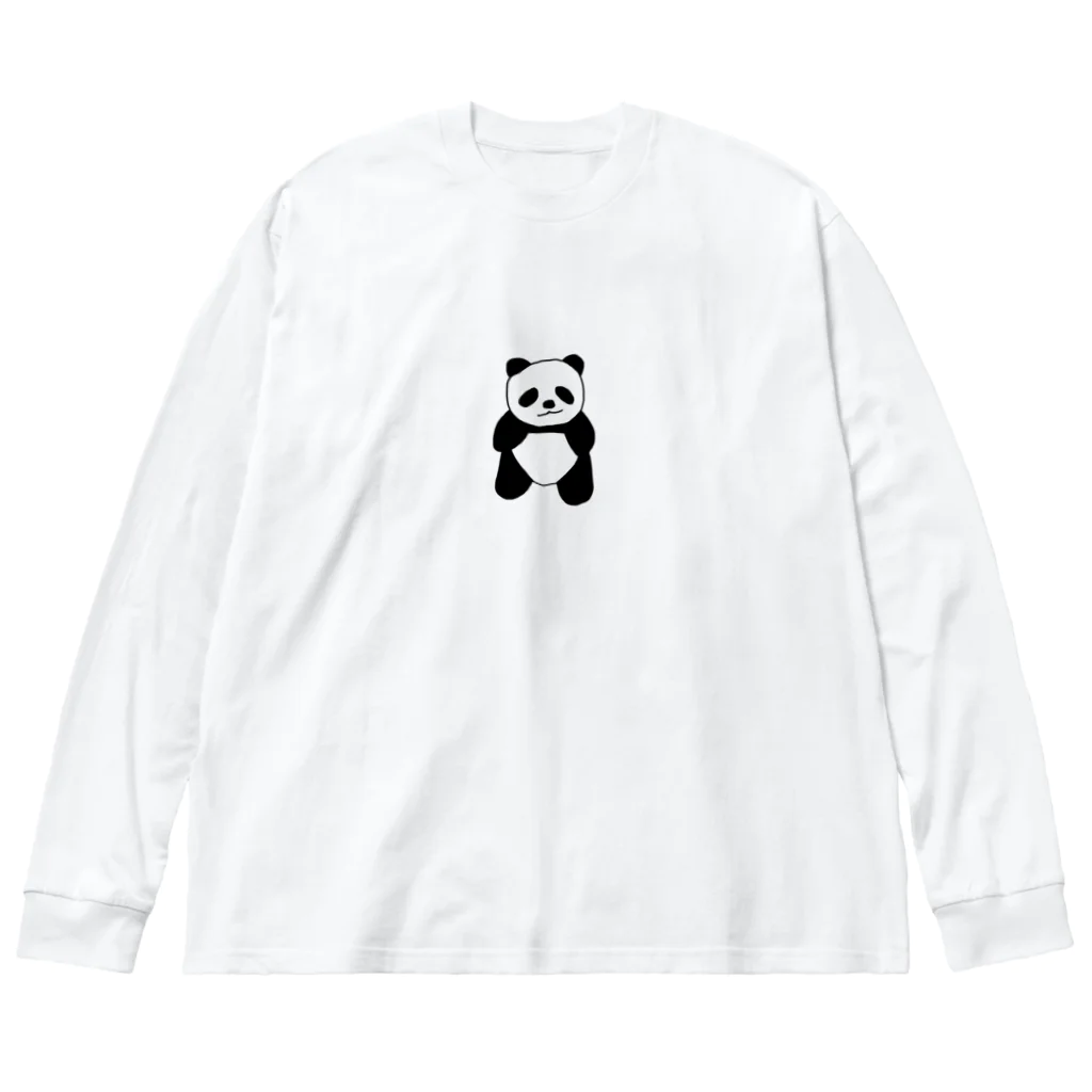 ぱんだ屋さんのドヤ顔 パンダ 루즈핏 롱 슬리브 티셔츠
