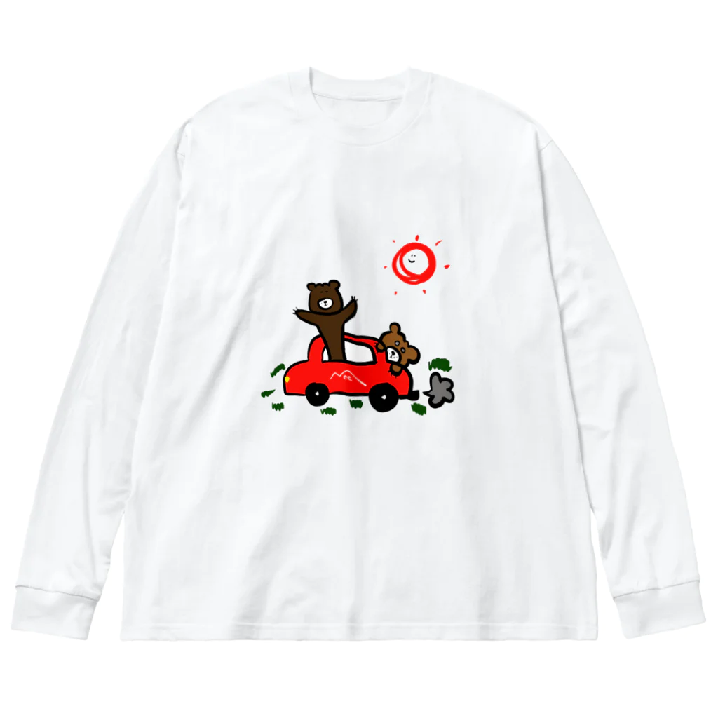 &POEMのクマ、運転始めました ビッグシルエットロングスリーブTシャツ