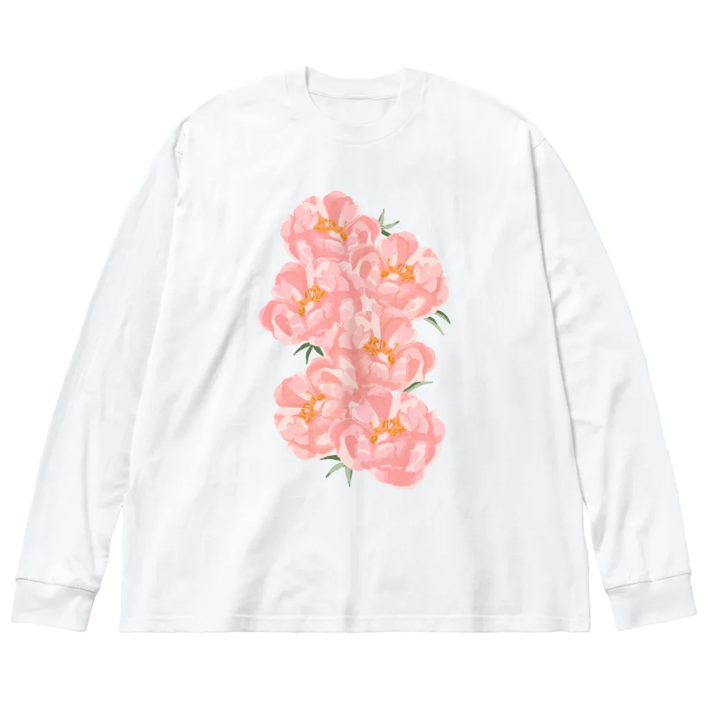 Katie（カチエ）のシャクヤクの花束 Big Long Sleeve T-Shirt