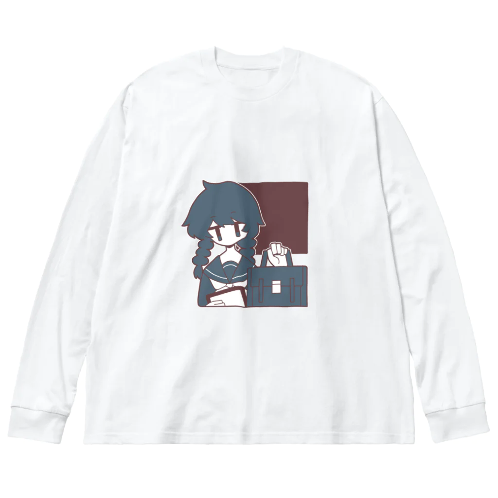 きょーらさんだよのおうどんたべたい ビッグシルエットロングスリーブTシャツ