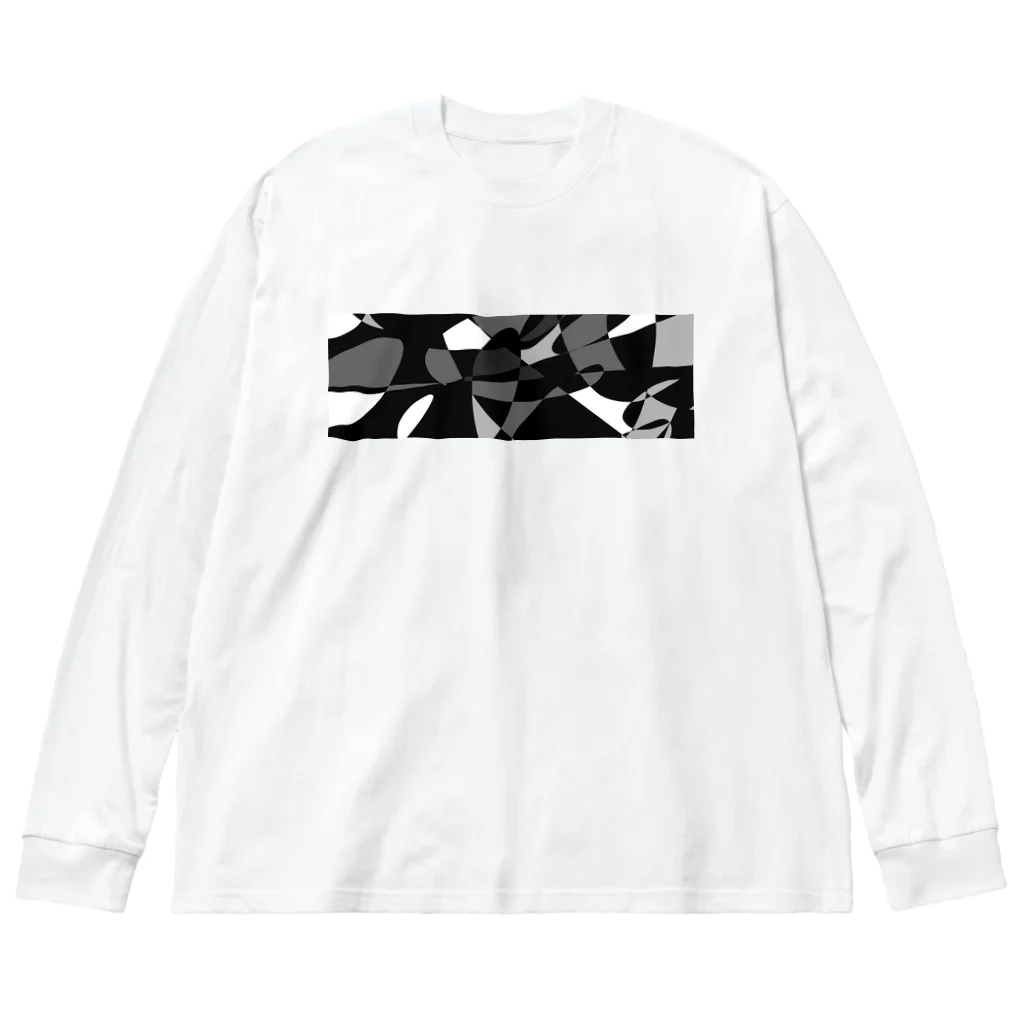 ハヤシ屋のモノクロ自由形 Big Long Sleeve T-Shirt