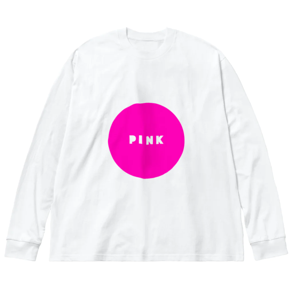 PのCIRCLE PINK. Big Long Sleeve T-Shirt