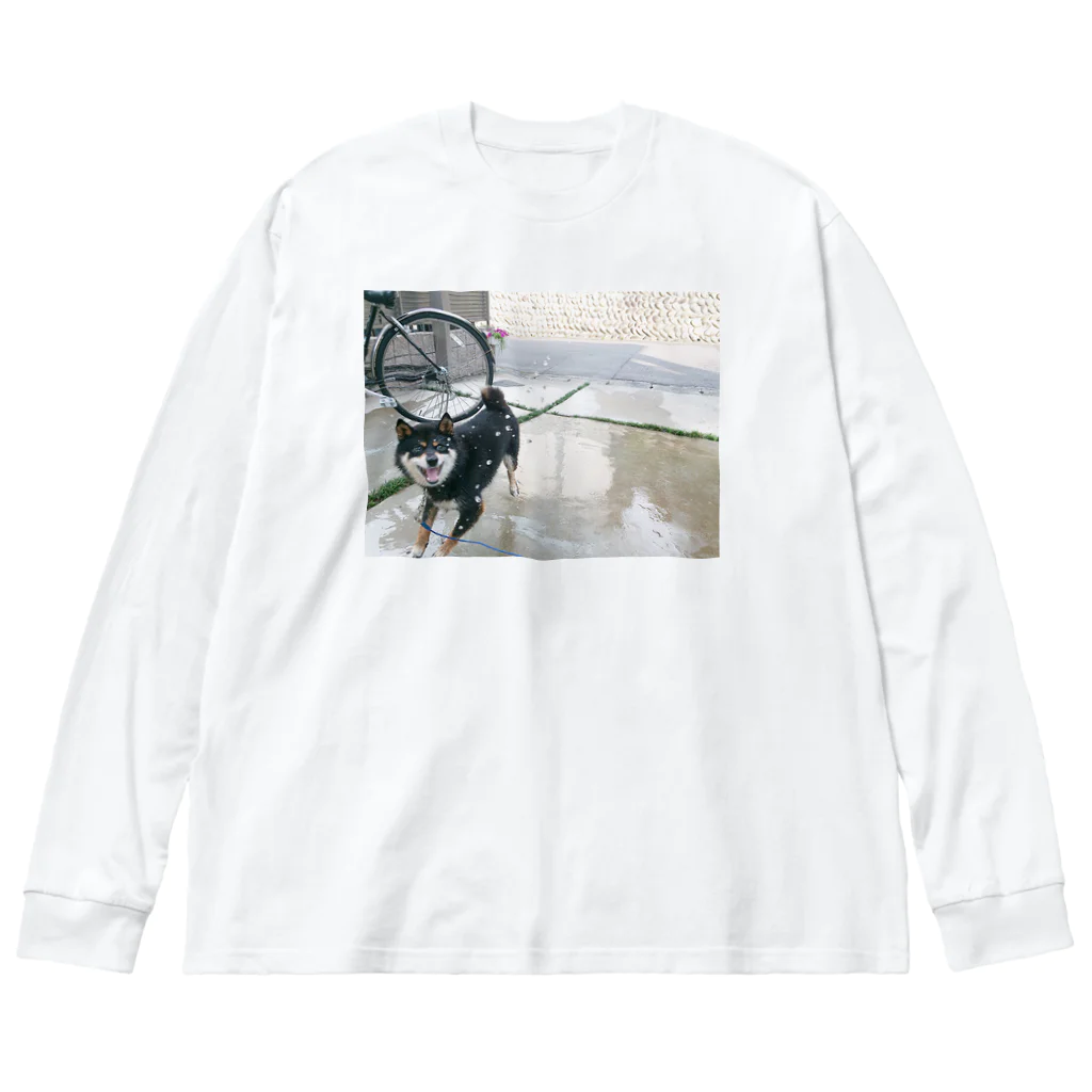 recy_coの水浴びワンワン Big Long Sleeve T-Shirt