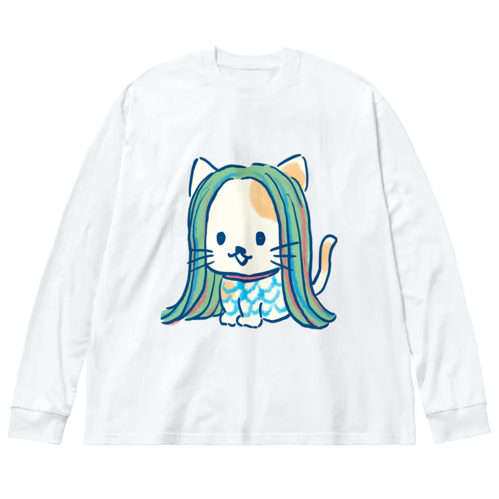 ファンシーショップゆきのふのあまびえにゃんこ ビッグシルエットロングスリーブTシャツ