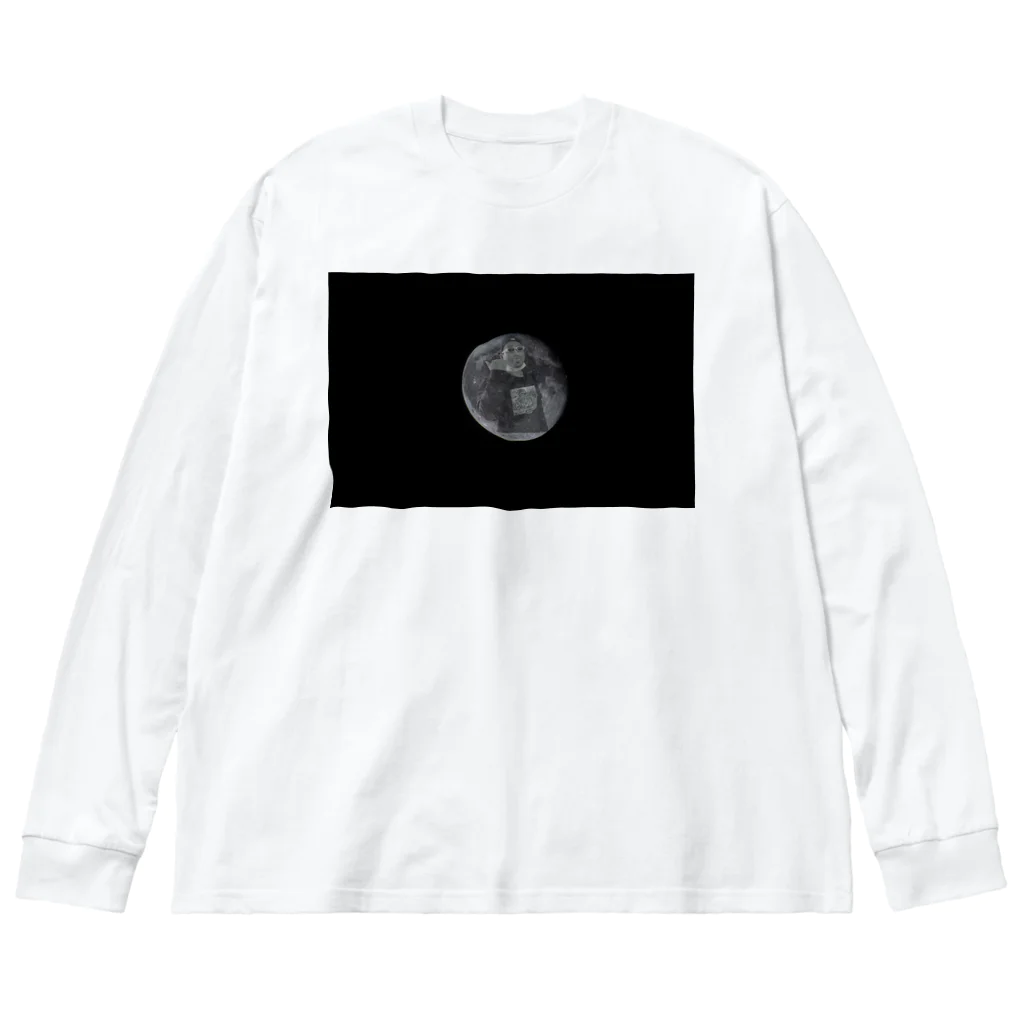 🥊BVA FIGHT CLUB🥊のmoon face tee ビッグシルエットロングスリーブTシャツ