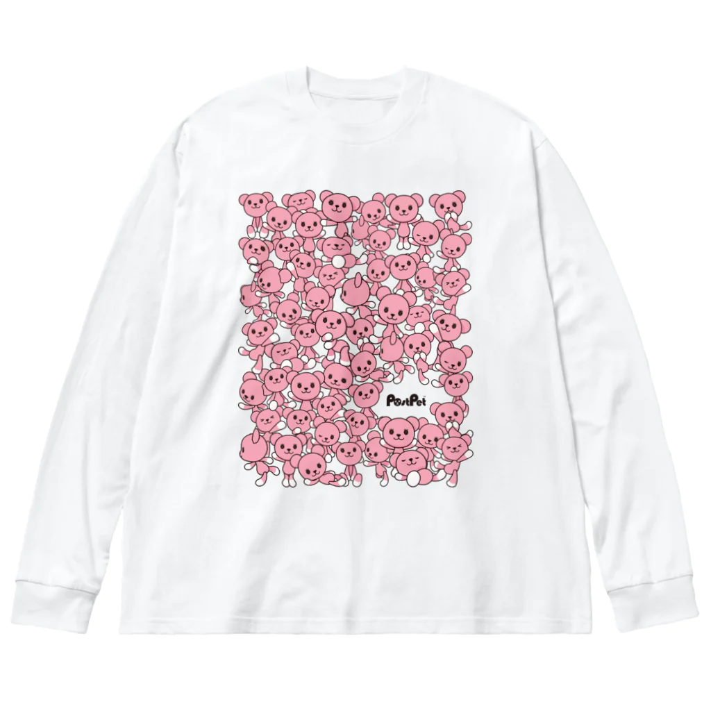 PostPet Official Shopのモモだらけ Big Long Sleeve T-Shirt