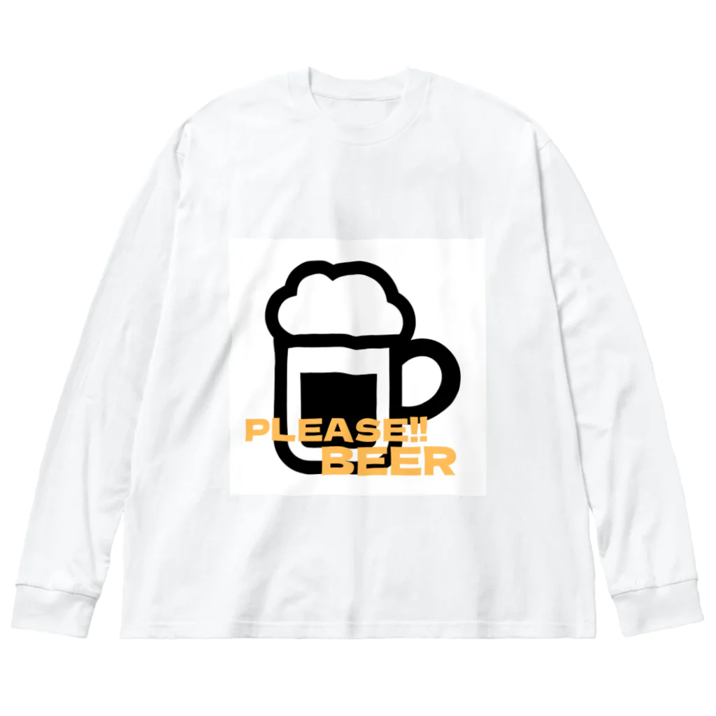 NaoのPleaseシリーズ「BEER」 ビッグシルエットロングスリーブTシャツ