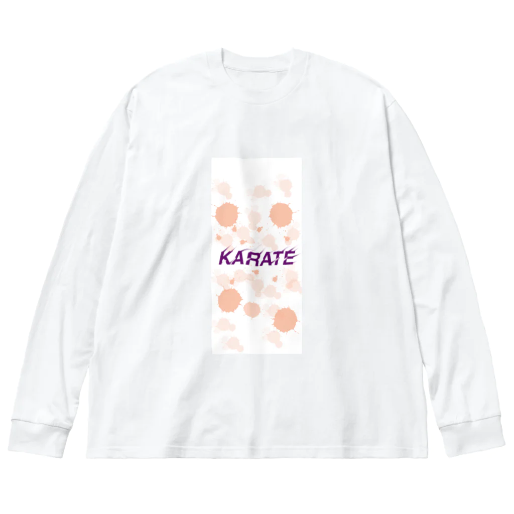 空手好きのチコのKARATEドット淡い系 ビッグシルエットロングスリーブTシャツ