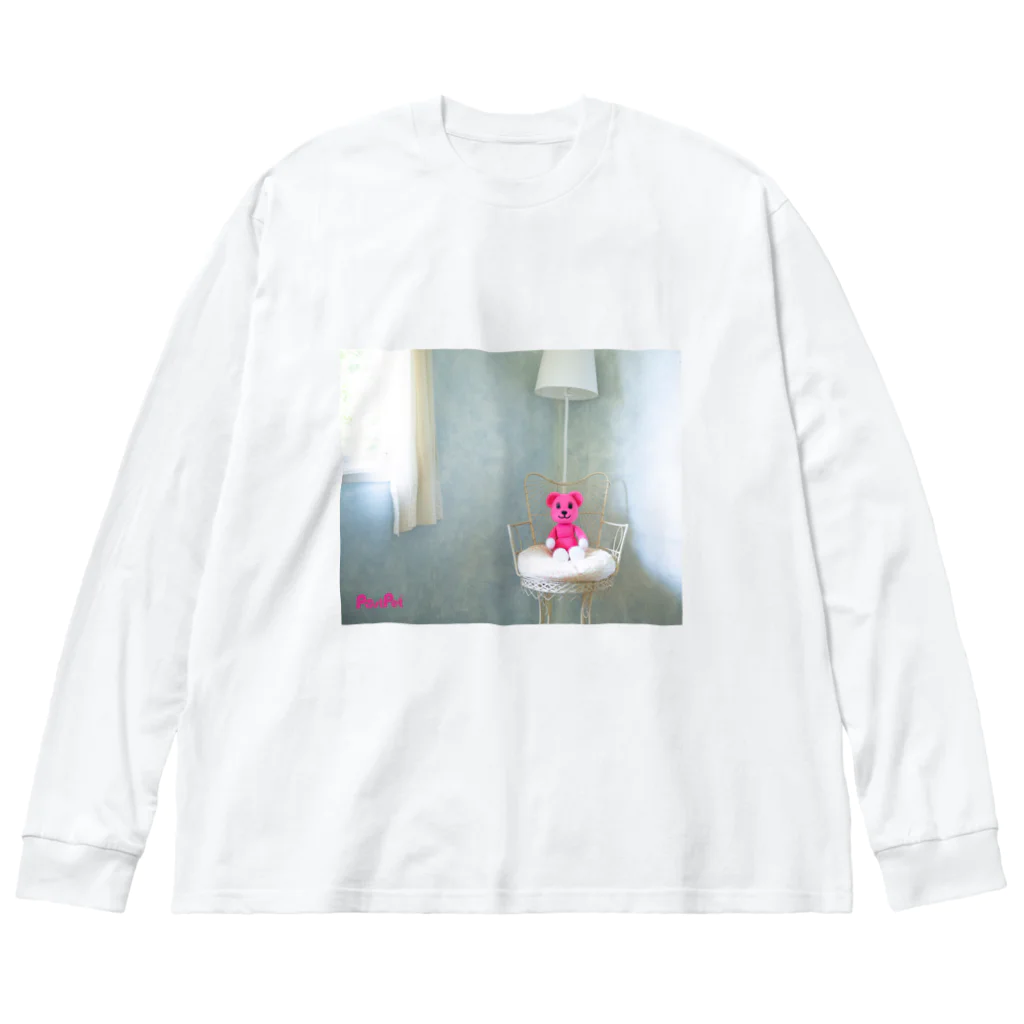 PostPet Official Shopのミニモモ Big Long Sleeve T-Shirt