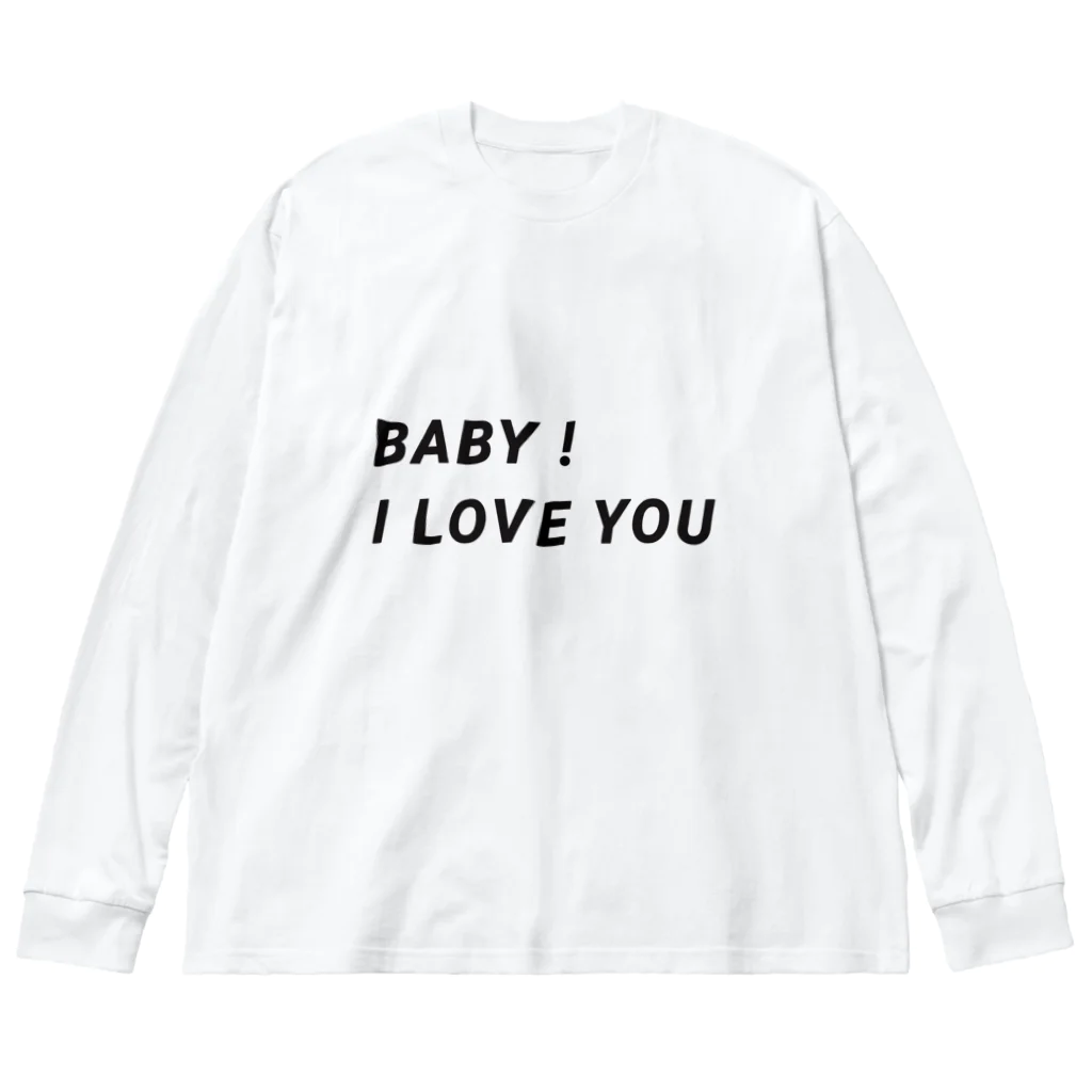 cardboardartzのBABY! I LOVE YOU ビッグシルエットロングスリーブTシャツ