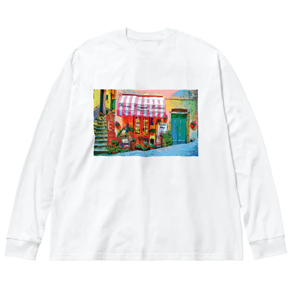 GALLERY misutawoのイタリア チンクエ・テッレの街角 Big Long Sleeve T-Shirt