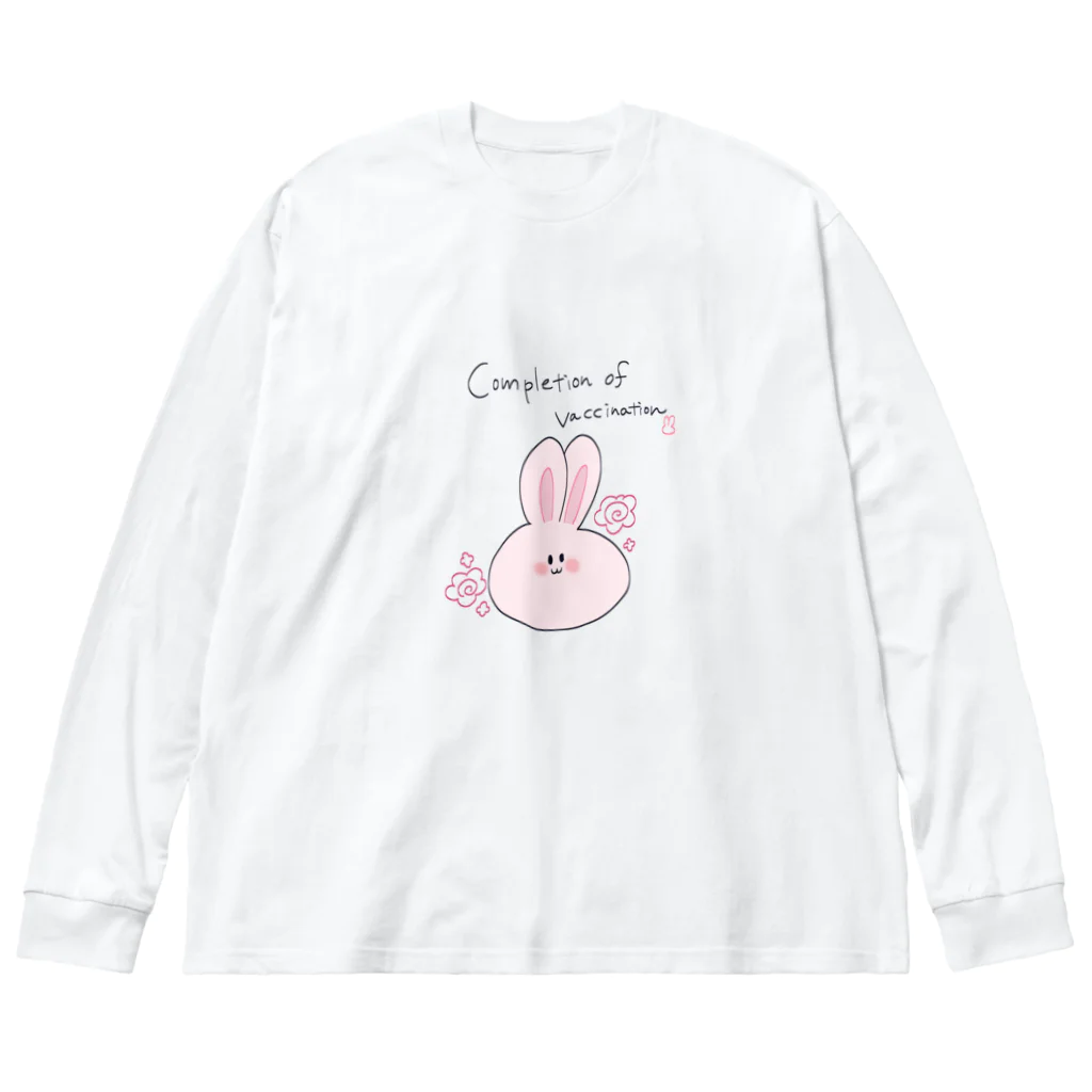 hay⋆のusamochi@complete of vaccination ビッグシルエットロングスリーブTシャツ