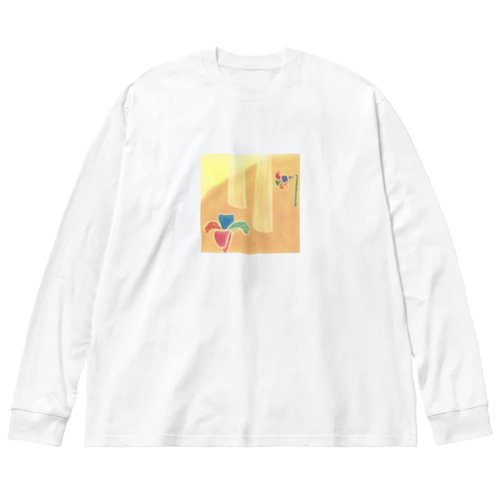 my pastel（いしはら　まさこ）の天国の花 ビッグシルエットロングスリーブTシャツ