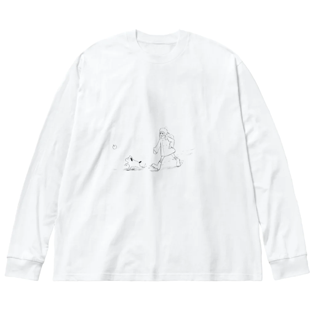 pigeonlyのとっておいで！ Big Long Sleeve T-Shirt