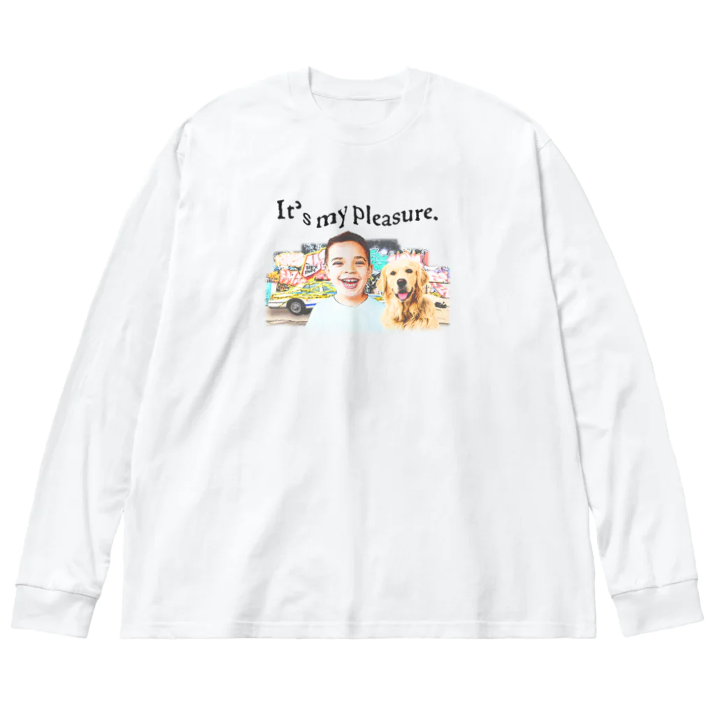 BOREDAMNのIt's my pleasure Big Long Sleeve T-Shirt