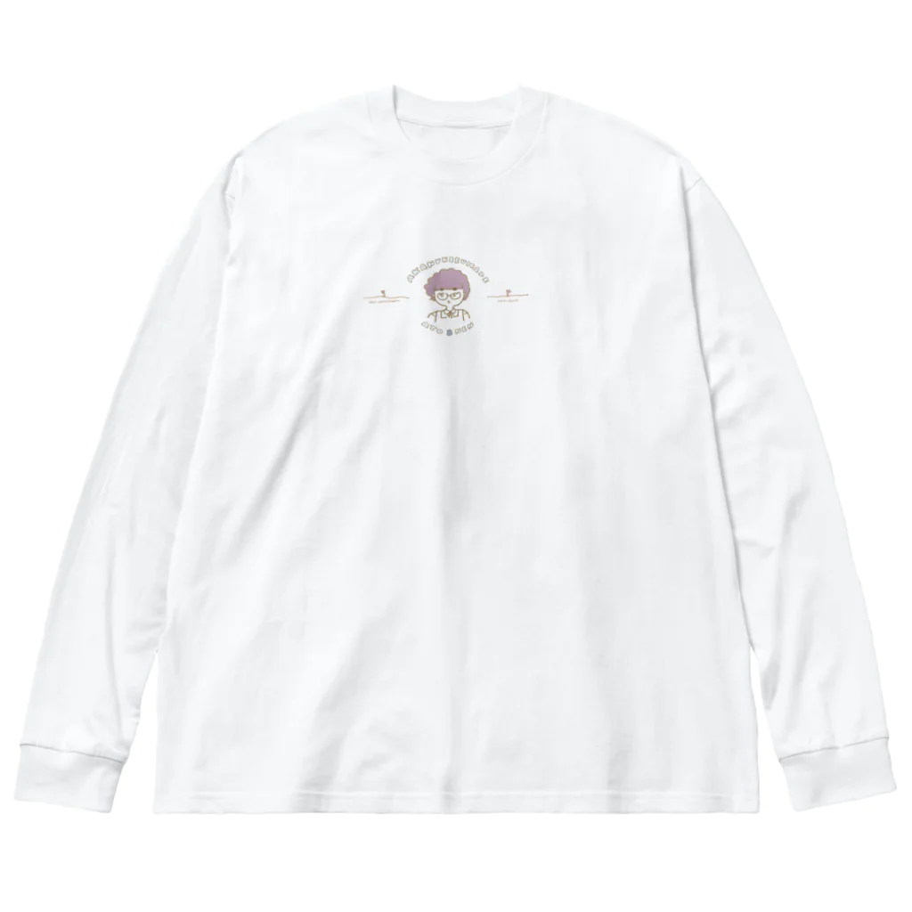 jikkuri kotokotoのAKANUKENAI GIRL（淡い色） ビッグシルエットロングスリーブTシャツ