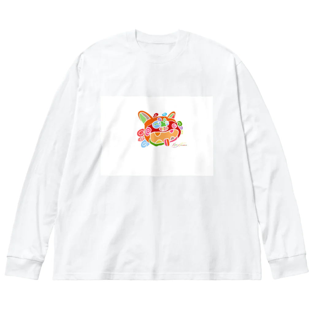 pinkpenguinのスマイルシーサー Big Long Sleeve T-Shirt